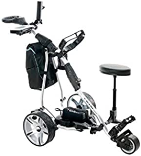allinonegolftech Golf Push Cart with Remote Control - Lithium Battery Electric Golf Caddy Silver Body