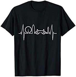 London Skyline Heartbeat England Fans For Men & Women London T-Shirt