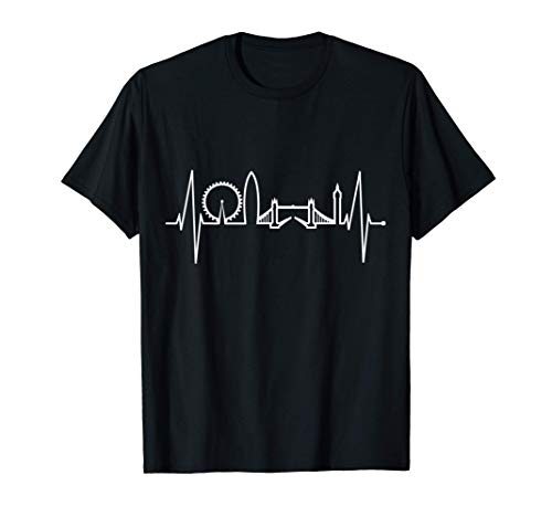 London Skyline Heartbeat England Fans For Men & Women London T-Shirt