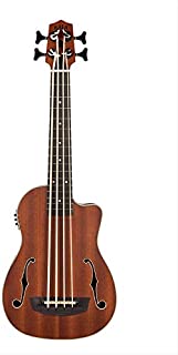 Kala UBASS-JYMN-FS Journeyman Acoustic-Electric U-Bass With F-Holes Ukelele Bass Guitar