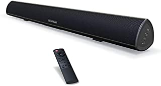 Sound Bar, 100Watt Bestisan Soundbar for TV, Wired & Wireless Bluetooth 5.0 Sound Bar(40 Inch, 6 Drivers, 105dB, Optical Cable Included, Remote Control, Bass Adjustable and Wall Mountable)