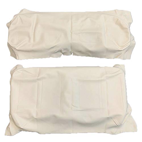 A.A White Front Seat Cover Set for EZGO TXT 1995-2013 Golf Cart 71602-G01, 71753-G01 (Complete Set, White)