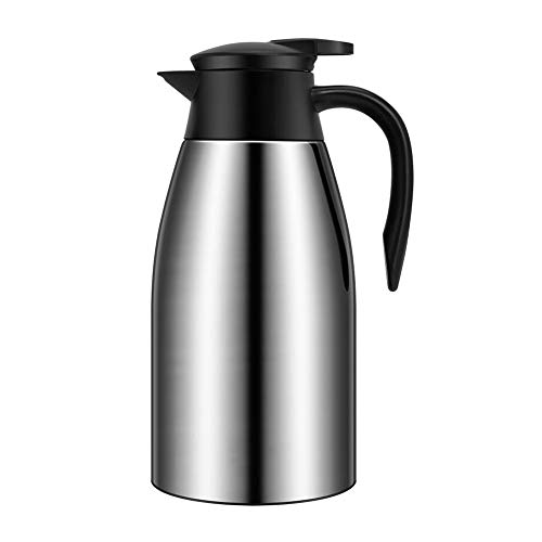 68oz Coffee Carafe Airpot Insulated Coffee Thermos Urn Stainless Steel Vacuum Thermal Pot Flask for Coffee, Hot Water, Tea, Hot Beverage - Keep 12 Hours Hot, 24 Hours Cold