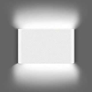Unicozin White Modern LED Wall Sconce 9W Daylight White 5000K, 22 LED Chips 600LM, Up and Down Sconce Wall Lighting for Living Room Bedroom Hallway Home Room Decor, Non-Dimmable