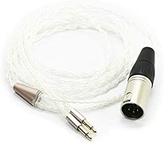 NewFantasia HiFi Cable with 4-pin XLR Balanced Male Compatible with Denon AH-D600, AH-D7200, AH-D7100, Meze 99 Classics, Focal Elear Headphones Silver Plated Replacement Audio Upgrade Cable