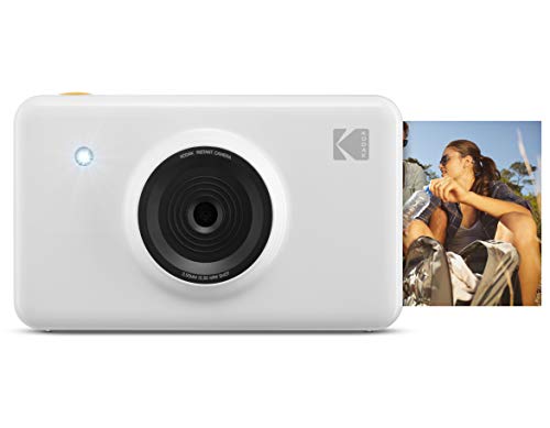 KODAK Mini Shot Instant Print Digital Camera LCD Display, Premium Quality Full Color Prints (White) None Bluetooth, KOD-MSWNBT