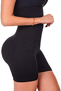 Tummy Control Body Shaper Seamless Thigh Slimming Boyshort Breathable Slip Shapewear for Women, Black, XL/2XL(Fit For Waist:28