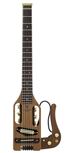 Traveler Guitar 6 String Pro-Series Deluxe (Mahogany) Hybrid Acoustic/Electric w/Gig Bag, Right, Natural Satin (PSD MHS)