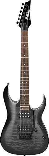 Ibanez GRGA 6 String Solid-Body Electric Guitar, Right, Transparent Black Sunburst, Full (GRGA120QATKS)