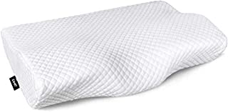 ZAMAT Contour Memory Foam Pillow for Neck Pain Relief, Adjustable Ergonomic Cervical Pillow for Sleeping, Orthopedic Neck Pillow with Washable Cover, Bed Pillows for Side, Back, Stomach Sleepers