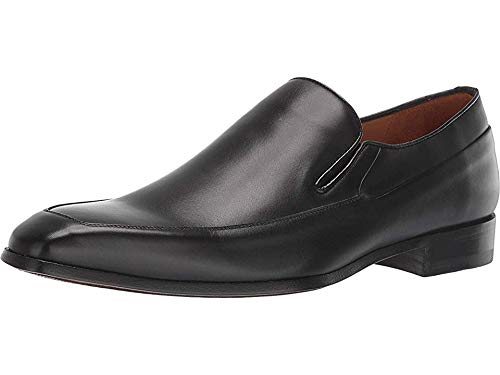 Mezlan Tula - Mens Luxury Dress Slip Ons - Lightweight Venetian Dress Slip-On - Smooth European Calfskin Loafer - Handcrafted in Spain - Medium Width (12, Black)