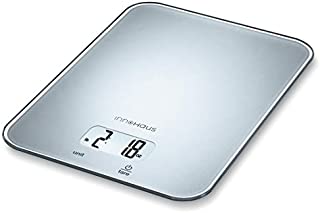 Our Brand - innoHaus AKS19 Multi-Function Kitchen Food Scale, Digital Display with Tare Function, Precise, Measures in g, oz, lb:oz, ml, fl.oz with Auto-Off, Silver