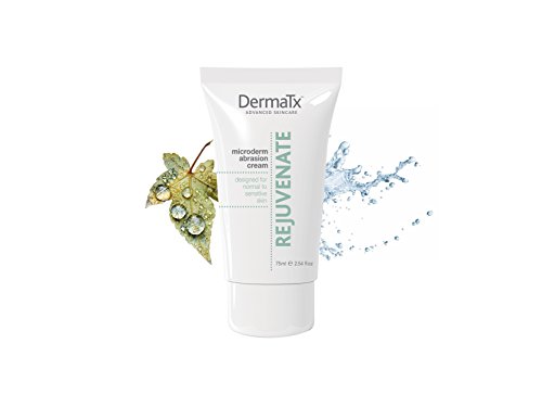 DermaTx Rejuvenate Microdermabrasion Cream. Designed for normal to sensitive skin. Microdermabrasion to exfoliate the skin to achieve smoother younger looking skin (2.54 FL OZ)