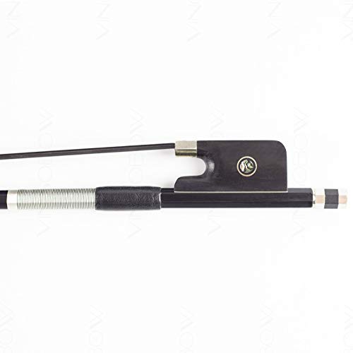 Carbon Fiber Cello Bow 4/4 Size VINGOBOW 100CB Full 4 4 for Professional Player Parisian Eyes Ebony Frog Unbleached Mongolian Black Horse Hair Pernambuco Performance Powerful and Wild Tone