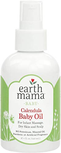 Earth Mama Calendula Baby Oil for Infant Massage, 4-Fluid Ounce