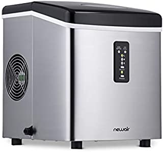 NewAir Portable Ice Maker 28 lb. Daily - Countertop Compact Design - 3 Size Bullet Shaped Ice - AI-100SS - Stainless Steel