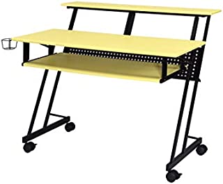 Acme Furniture Suitor Music Recording Studio Desk, Yellow & Black