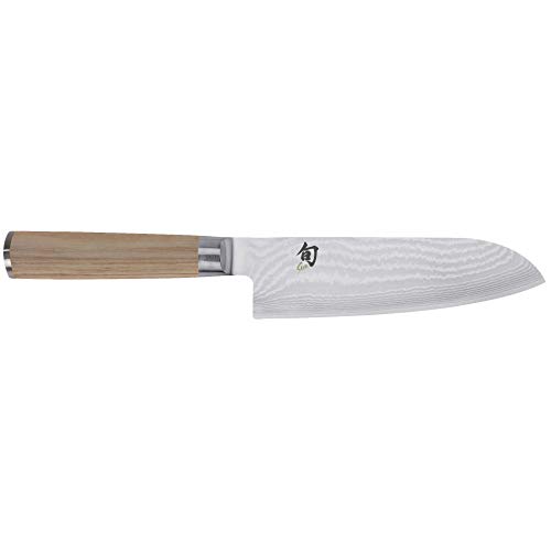 Shun Classic Blonde 7 Santoku Knife, Blonde PakkaWood Handle, Full Tang VG-MAX Blade