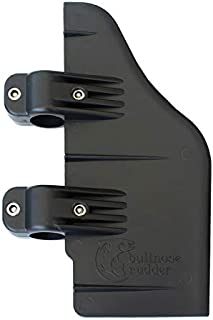 Bullnose Rudder clamp on boat rudder fits most 24-55 thrust trolling motors: Commonly used for, inflatable Pontoon, Pelican Bass Raider 10E, fishing Kayak, Canoe, Jon boat, small Aluminum boat, etc.