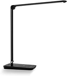 LE Dimmable LED Desk Lamp, 7-Level Brightness Adjustable, Soft Touch Dimmer, Daylight White, Eye Care Natural Light, High Intensity Office Task Lamp for Reading, Study, Computer Work and More (Black)