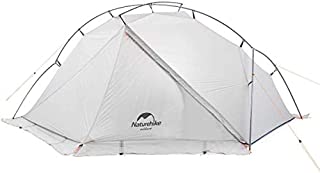 Naturehike VIK 1 Person Ultralight 4 Season Backpacking Tents with Footprint - 15D Lightest Portable Tent for Camping Hiking with Carry Bag (VIK 1P White with Skirt)