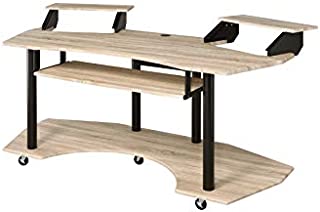 Acme Furniture Eleazar Music Recording Studio Desk, Natural Oak