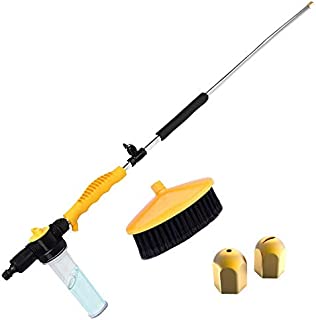 Hydro Jet Sprayer for High Pressure Power Washer Wand - 30 Inch + 9 Inch Long Extendable Sprayer, Hose Nozzle, for Car Washer, Window Water Cleaner, Glass Cleaning Tool, 2 Tips