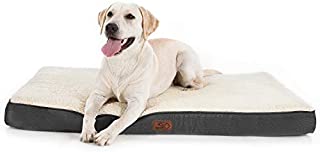 Bedsure Large Dog Bed for Large Dogs Cats Up to 75lbs - Orthopedic Big Dog Beds with Removable Washable Cover, Egg Crate Foam Pet Bed Mat, Grey