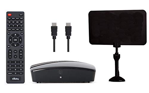 eXuby Digital Converter Box for TV, Antenna, HDMI and RCA Cable - Complete Bundle to View, Record HD Channels Instant or Scheduled Recording, 1080P HDTV, HDMI Output and 7 Day Program Guide