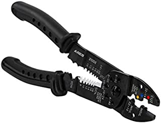 ARES 21002-9-inch Wire Stripper, Crimper, and Cutter Electrical Multi-Tool - Crimp Insulated, Non-Insulated and Ignition Terminals - Strip and Cut 8-22 AWG Stranded and 10-24 AWG Solid Wire