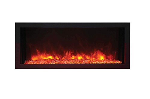 Amantii Panorama Indoor/Outdoor Extra Slim Built in Electric Fireplace (BI-40-XTRASLIM), 40-Inch