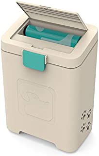 PawPail Pet Waste Station - Dog Poop Trash Can for Outdoors - Dog Poop Bag Holder Bin - Dog Waste Disposal System with Dispenser & Lid - Smell Proof Container for Garbage Disposal