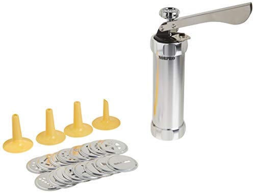 Norpro Deluxe Cookie Press with Icing Gun, 8.5in/21.5cm and holds 1.25c/10oz