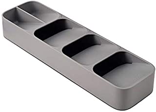 Joseph Joseph DrawerStore Kitchen Drawer Organizer Tray for Cutlery Silverware, Gray