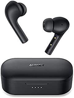 AUKEY True Wireless Earbuds, Bluetooth 5 Headphones with Immersive Sound, 30-Hours Playtime, USB C Quick Charge, IPX6 Water-Resistant, Noise Cancelling Mics Earphones for iPhone and Android