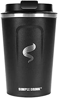 SIMPLE DRINK Insulated Coffee Travel Mug | Stainless Steel Coffee Tumbler Cup with Spill-Proof Lid, 12 oz