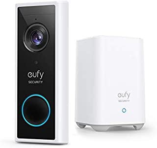 eufy Security, Wireless Video Doorbell (Battery-Powered) with 2K HD, No Monthly Fee, On-Device AI for Human Detection, 2-Way Audio, Simple Self-Installation