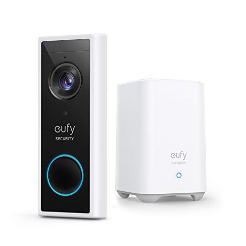 eufy Security, Wireless Video Doorbell (Battery-Powered) with 2K HD, No Monthly Fee, On-Device AI for Human Detection, 2-Way Audio, Simple Self-Installation