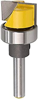 Yakamoz 1/4 Inch Shank Flush Trim Hinge Mortising Template Router Bit with Ball Bearing Woodworking Milling Cutter Tool