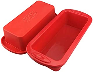 Silicone Bread and Loaf Pans - Set of 2 - SILIVO Non-Stick Silicone Baking Mold for Homemade Cakes, Breads, Meatloaf and Quiche - 8.9