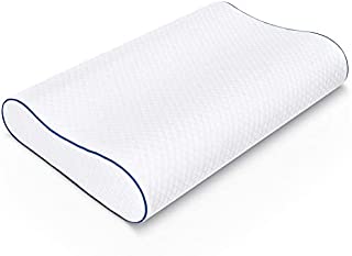 SORMAG Memory Foam Pillow, Neck Pillows for Pain Relief Sleeping, Cooling Gel Cervical Pillow for Neck Pain, Ergonomic Contour Pillow for Side and Back Sleepers, Bed Pillows for Sleeping, Queen Size