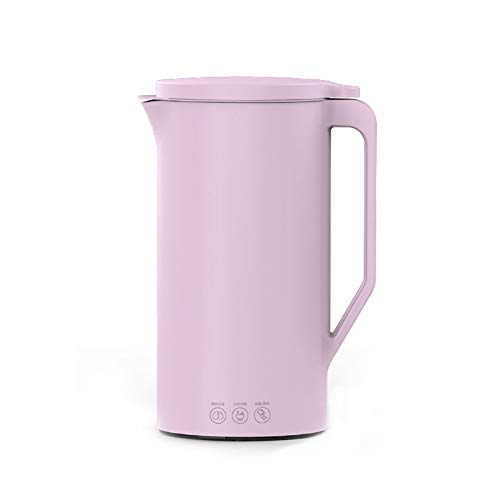 BRAZT Soymilk Maker, Automatic Soybean Milk Machine, Magnetic Control Cover, Stainless Steel Liner Heating Juicer for Rice Paste Baby Food - 350Ml,Pink