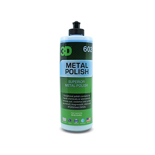 3D Metal Polish - Heavy Duty Multi-Purpose Metal Polish & Aluminum Restorer, Cleaner & Protectant of Dull, Oxidized & Tarnished Metal, Diamond Plates, Brass, Silver, Chrome, Gold, and Copper 16oz.