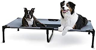 K&H Pet Products Original Pet Cot Elevated Dog Bed Gray/Black Mesh X-Large 32 X 50 X 9 Inches