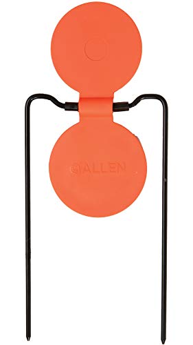 EZ-Aim Shooting Gallery Self-Healing Spinner Target, Gong Target by Allen, 12-14 Inches Tall, Shooting Targets, Gun - Rifle - Pistol - Airsoft - BB Gun - Air Rifle, Orange, One Size (15460)