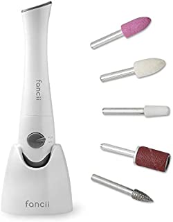 Fancii Professional Electric Manicure & Pedicure Nail File Set with Stand - The Complete Portable Nail Drill System with Buffer, Polisher, Shiner, Shaper and UV Dryer