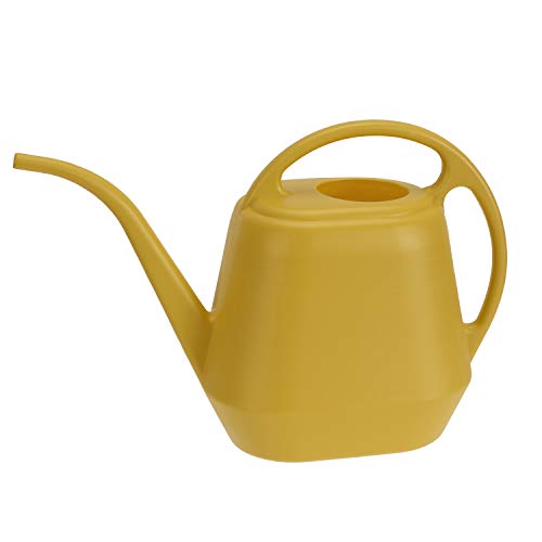 Fasmov Plastic Watering Can, Yellow, 1-Gallon