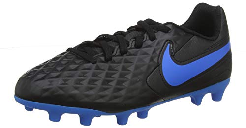 Nike Kids' Tiempo Legend 8 Club FG Soccer Cleats (Black/Blue, Numeric_5_Point_5)