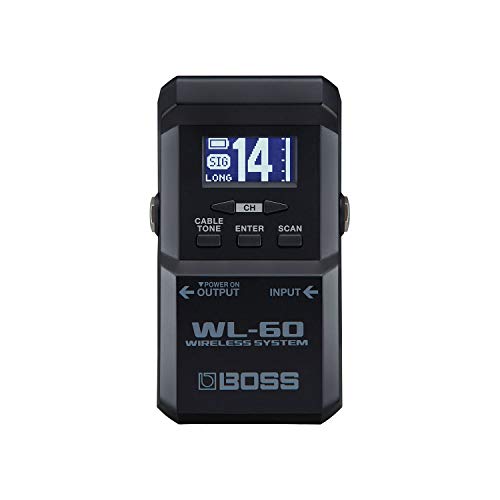 BOSS Wireless Guitar System with Bodypack Transmitter and Stompbox-Size Receiver (WL-60)