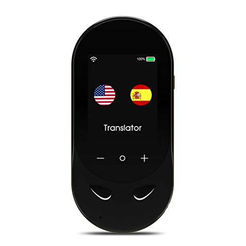 Language Translator Device Offline Translator Device Two Way Instant Voice Translator Support 106 Languages with Camera Translation for Travelling Abroad Learning Shopping Business Chat Black